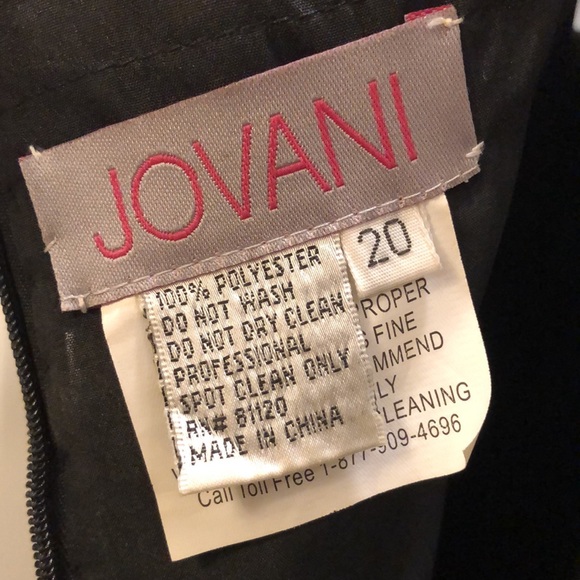 Jovani evening layered ruffle tulip front sweeping back satin style elegant gown - Picture 11 of 14